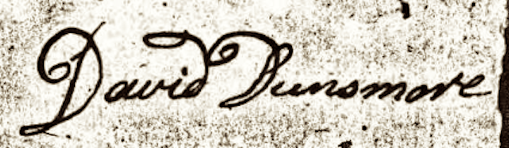 Dinsmore, David, Signature to Loyalist Affidavit
