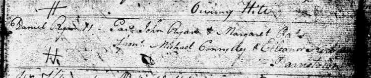 Daniel Ryan Baptism, Templeorum, 11 Dec 1815