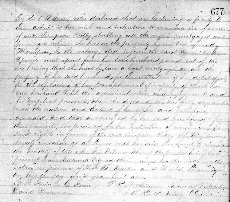 Green, E.S., Avoyelles DB FF, deed p677