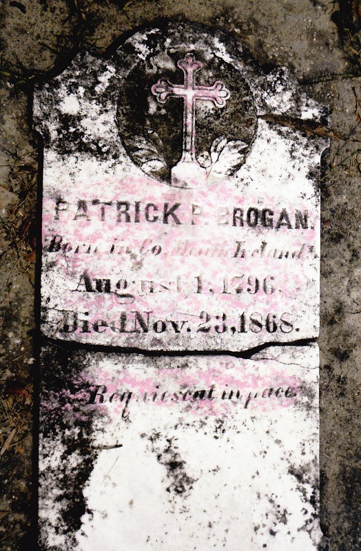 Patrick Brogan Tombstone, St. Michael's Jasper Co., MS