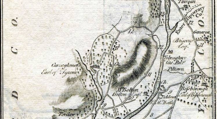 Taylor & Skinner 1778 Ireland Road Map, 163:4, Waterford to Kilmacow (close up)
