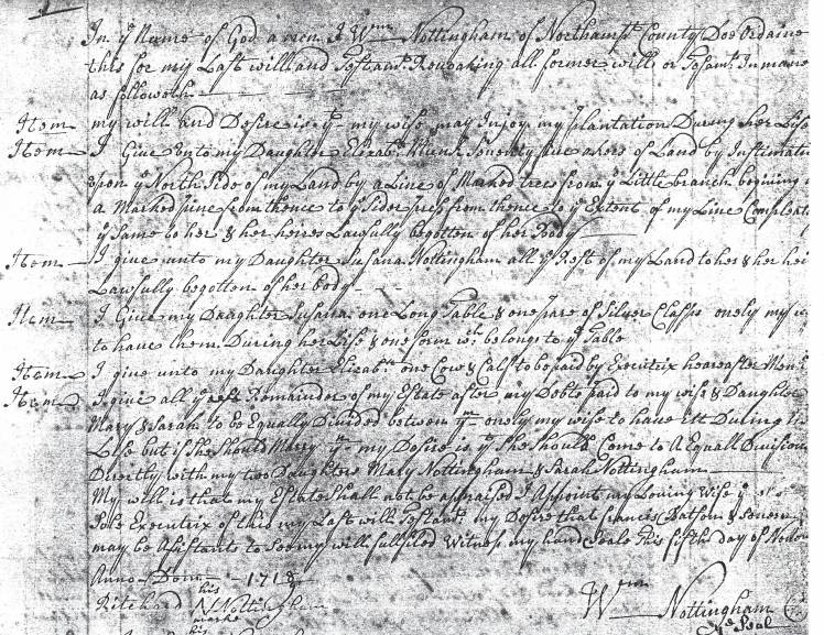 Nottingham, William Will, 5 Nov 1718 (1)
