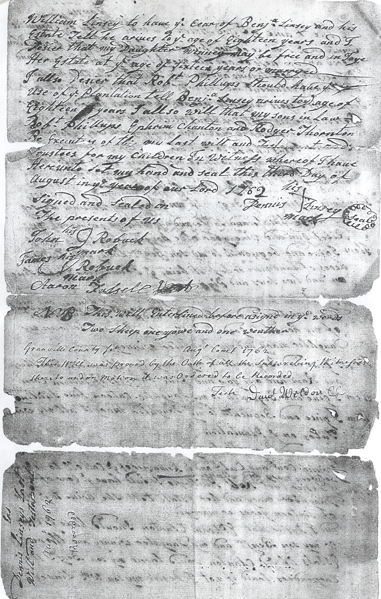 Dennis Lindsey 1762 will p2a