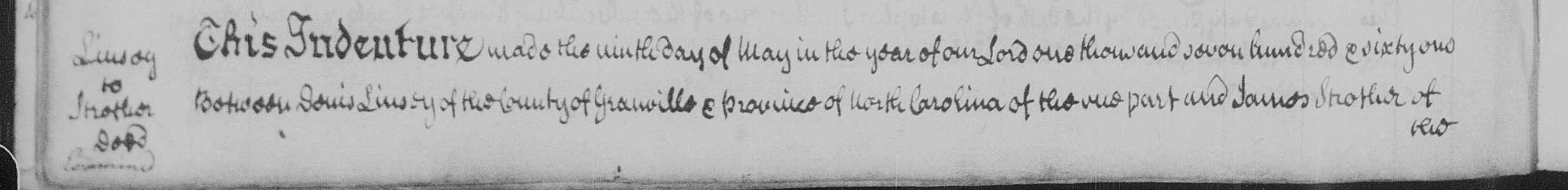 Lindsey to Strother Granville 1762 D 236