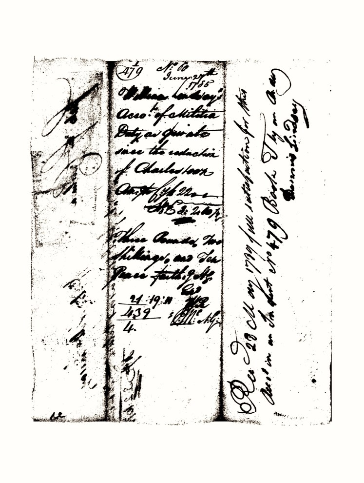 Lindsey, William, Lindsey, William, Account Audited (File No. 4600) Of Claims Growing Out Of The American Revolution 1