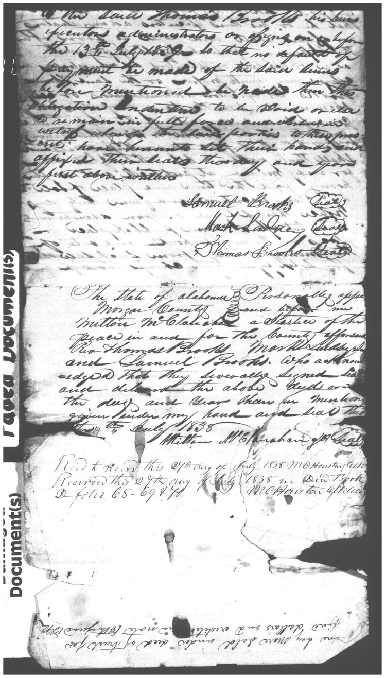 Lindsey, Mark with Thomas Brooks and Samuel Brooks, Thomas Brooks Estate