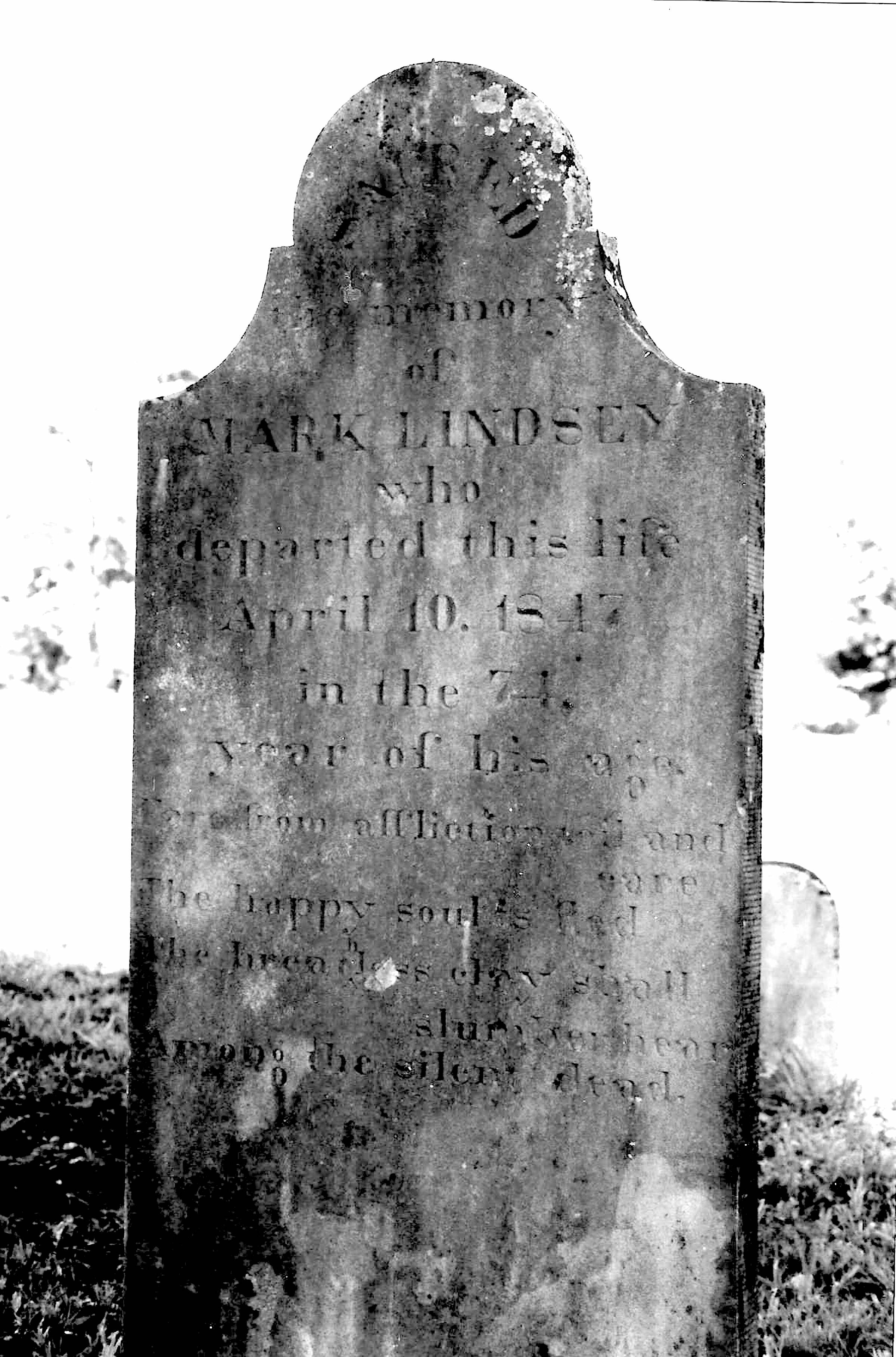 Mark Lindsey Tombstone
