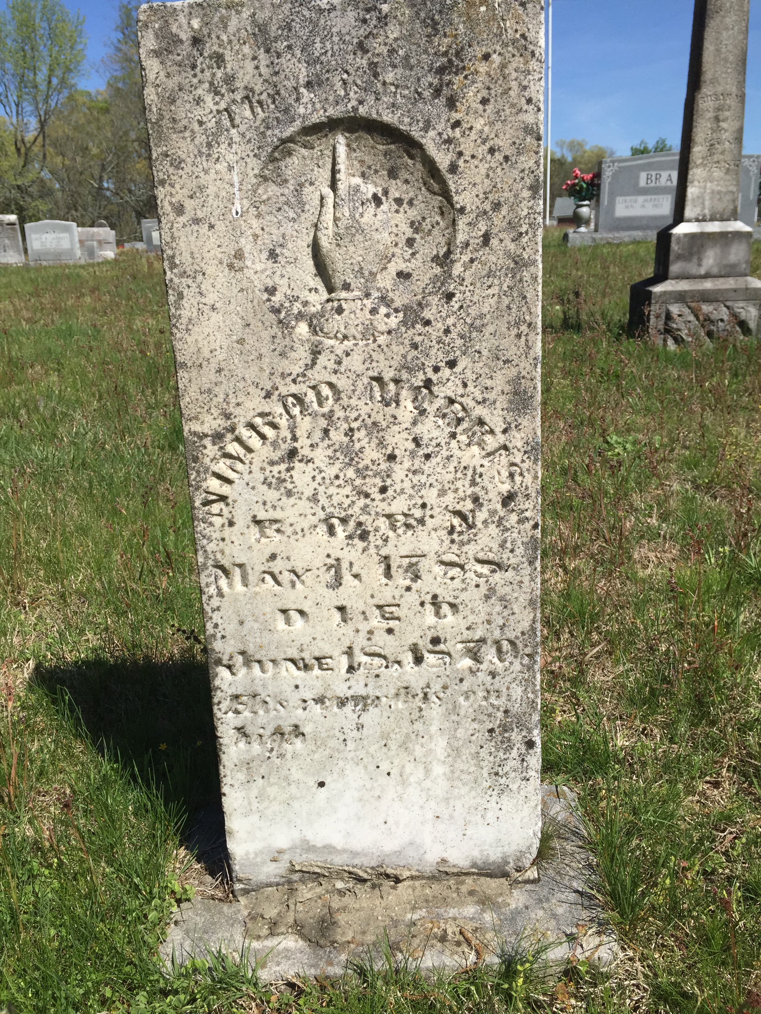 Nimrod Morris Tombstone, Morris Chapel cemetery, Morris Chapel, Hardin Co. TN