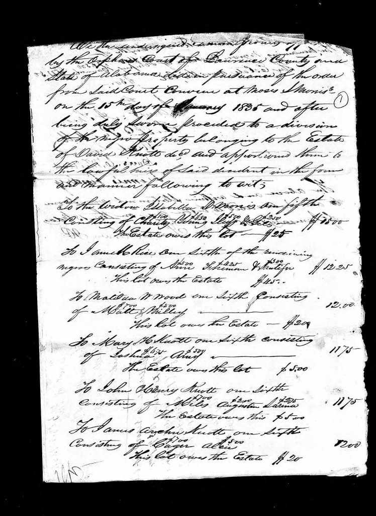 Knott, David Estate, Allotment to Heirs