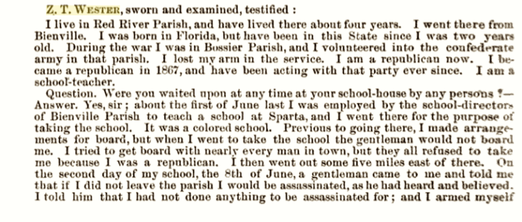 Wester, Z.T., Report of the Select Committee on that Portion of the President's Message Relating to the Condition of the South , p. 320